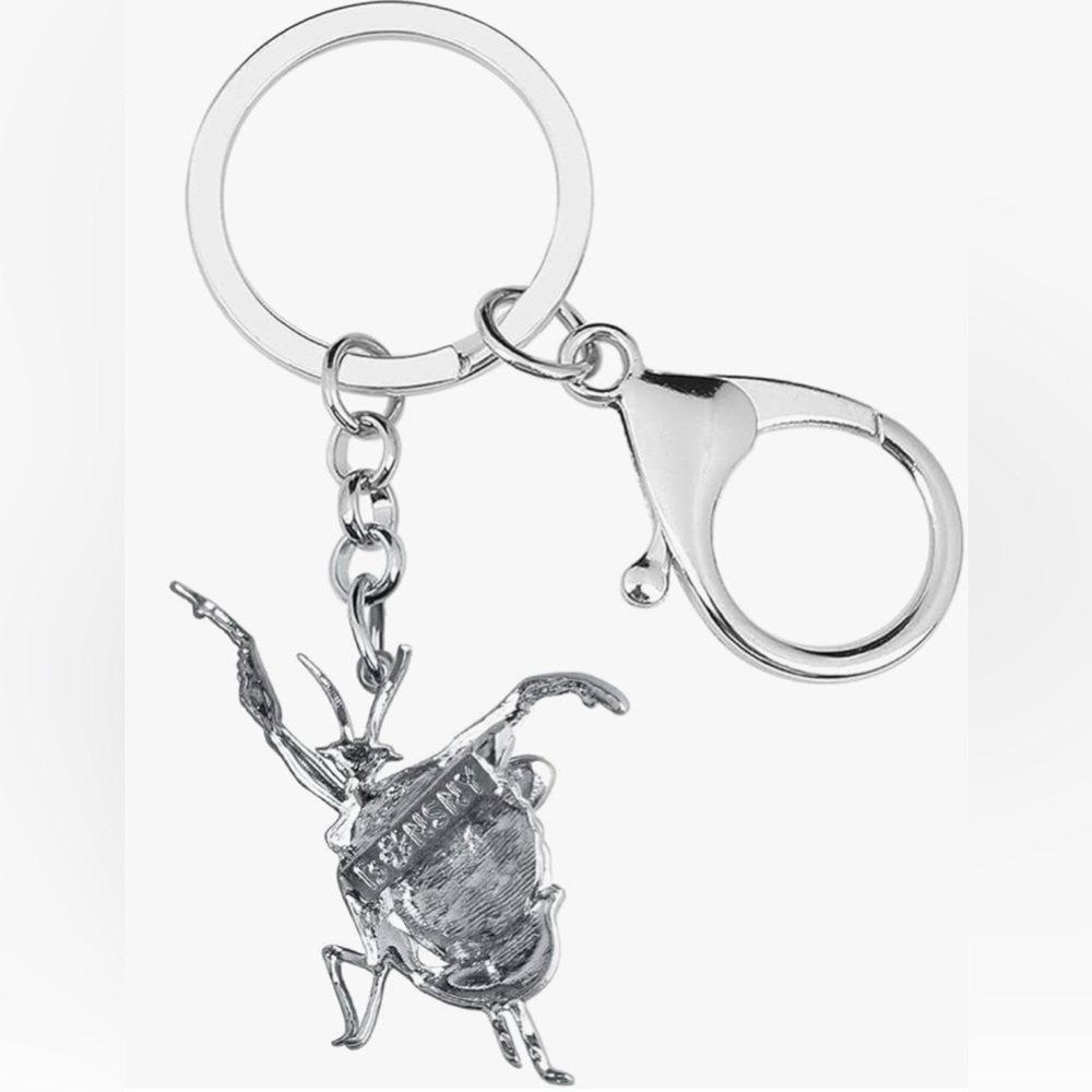 Praying Mantis Alloy Keychain Insect Bug Key Chain - Picture 5 of 6